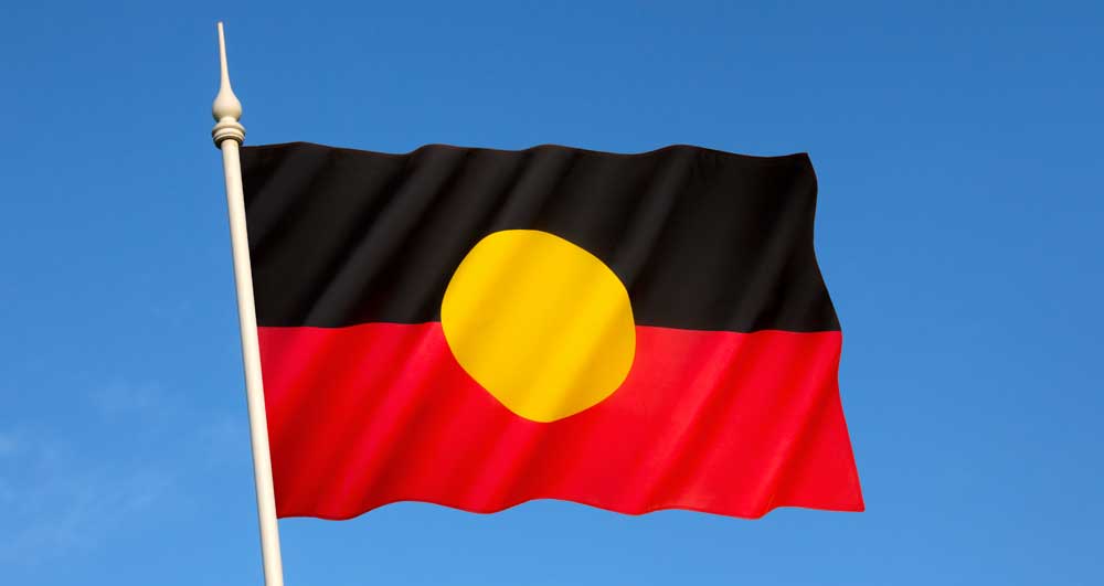 drapeau aborigène australien 